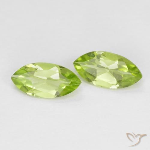 Pedras preciosas de Peridoto Verde médio natural de 1.15 ct, Marquesa, VS