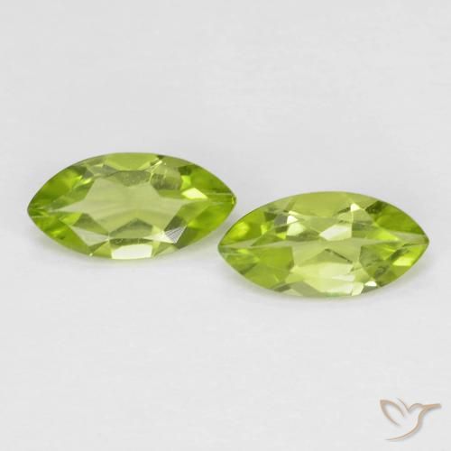 1.11ctw Natural Verde médio Peridoto, Marquesa, VS