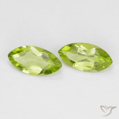 Pedras preciosas de Peridoto Verde médio natural de 1.11 ct, Marquesa, VS