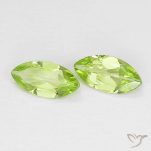 Pedras preciosas de Peridoto Verde Vivo Claro natural de 1.09 ct, Marquesa, VS