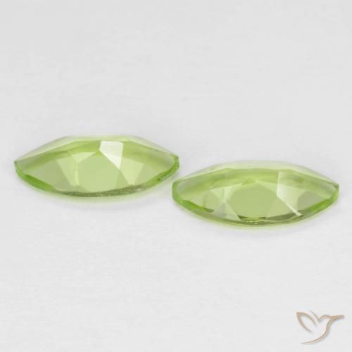 Pedras preciosas de Peridoto Verde Vivo Claro natural de 1.09 ct, Marquesa, VS