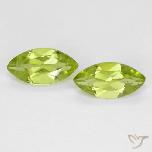 1.24ctw Natural Verde amarelado Peridoto, Marquesa, VS