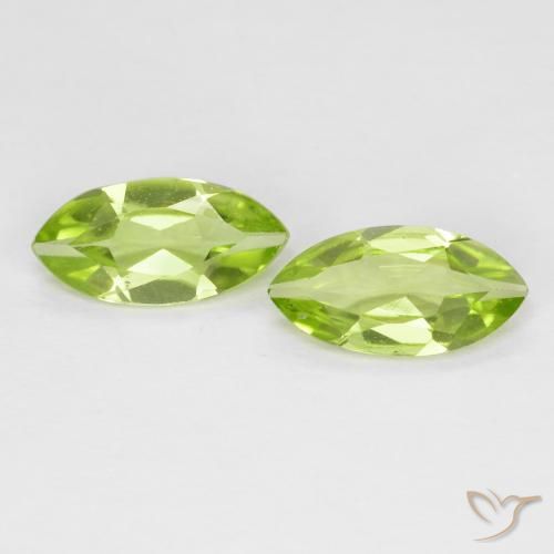 1.02ctw Natural Verde médio Peridoto, Marquesa, VS