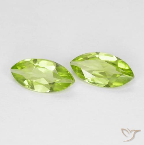 Pedras preciosas de Peridoto Verde médio natural de 1.02 ct, Marquesa, VS