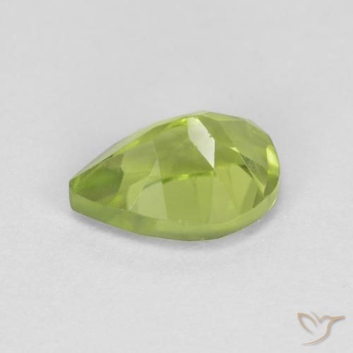 Peridoto Verde médio Natural 0.96ct, Formato de pêra, VS