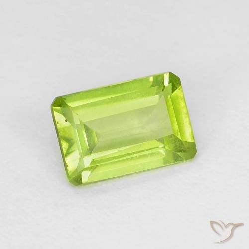 Peridoto Verde amarelado Natural 1.05ct, Corte Octógono / Esmeralda, VS