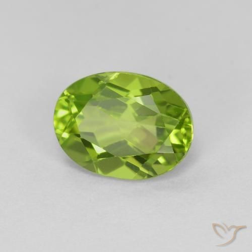 Peridoto Verde amarelado Natural 1.41ct, oval, VS