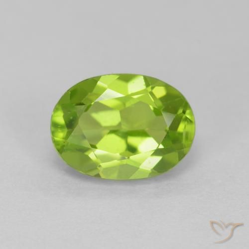 1.56ct Natural verde vivo Peridoto, oval, VS