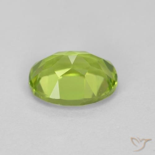 Peridoto verde vivo Natural 1.49ct, oval, VS