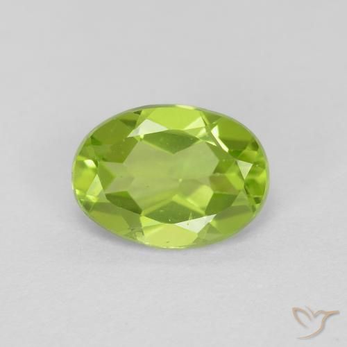 1.31ct Natural verde vivo Peridoto, oval, VVS-VS