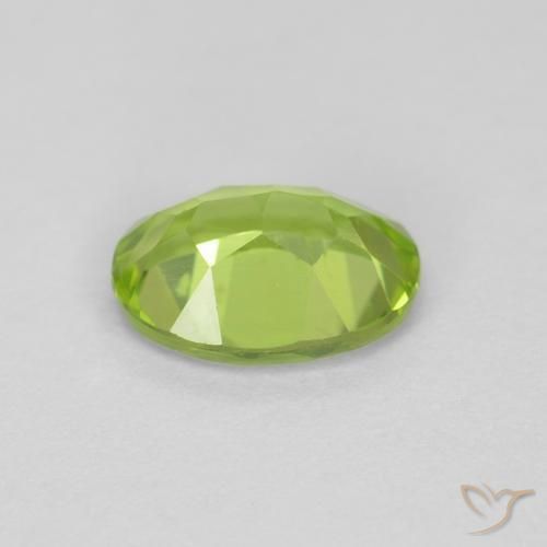 Peridoto verde vivo Natural 1.31ct, oval, VVS-VS