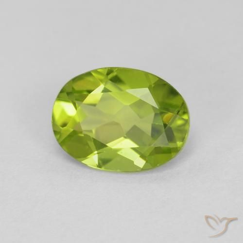 Peridoto Verde médio Natural 1.26ct, oval, VVS-VS