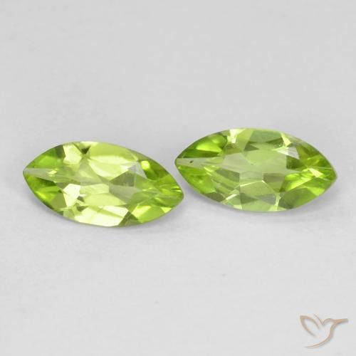 Pedras preciosas de Peridoto Verde médio natural de 1.10 ct, Marquesa, VS