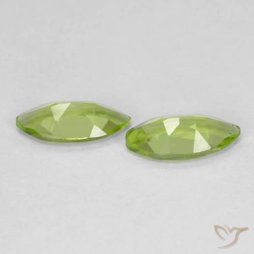 Pedras preciosas de Peridoto Verde médio natural de 1.10 ct, Marquesa, VS