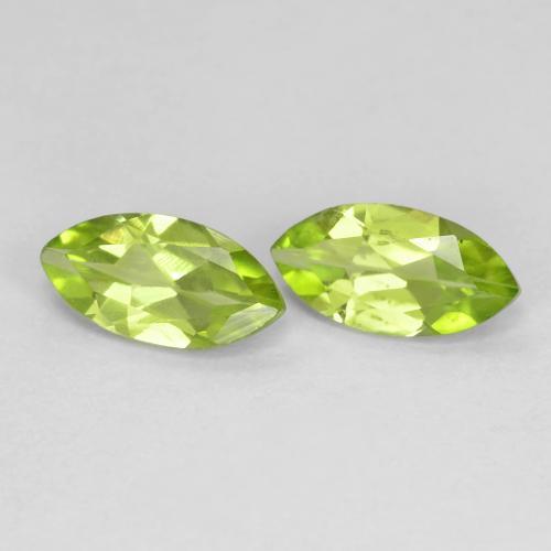 Pedras preciosas de peridoto verde natural de 1,20 ct, marquise, VS