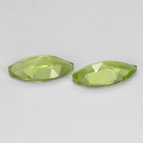 Pedras preciosas de peridoto verde natural de 1,20 ct, marquise, VS