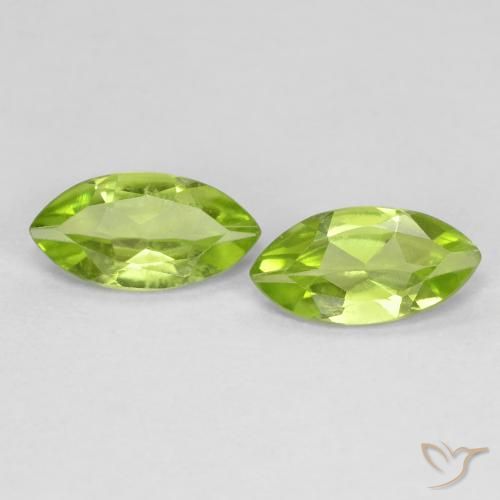 1.14ctw Natural Verde médio Peridoto, Marquesa, VS