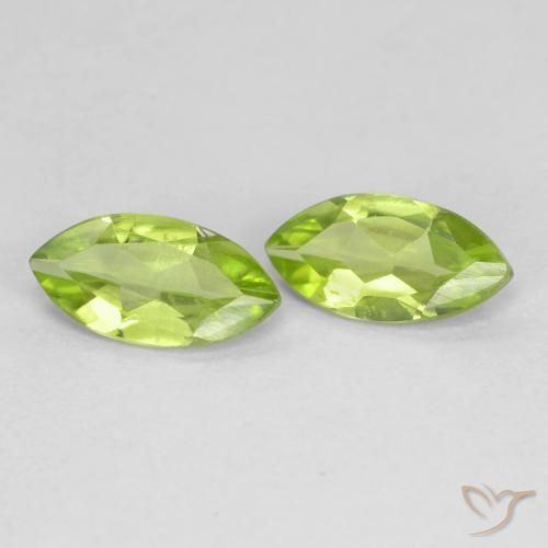Pedras preciosas de Peridoto Verde médio natural de 1.14 ct, Marquesa, VS