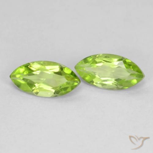 1.26ctw Natural Verde Vivo Claro Peridoto, Marquesa, VS