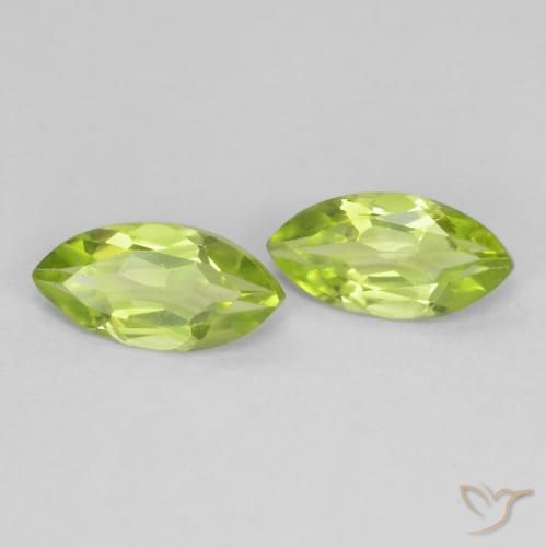 Pedras preciosas de Peridoto verde vivo natural de 1.15 ct, Marquesa, VS