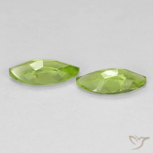 Pedras preciosas de Peridoto verde vivo natural de 1.15 ct, Marquesa, VS