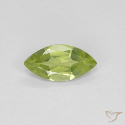 Peridoto verde natural 0,35ct, marquise, VVS