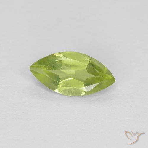 Peridoto verde natural 0,35ct, marquise, VVS