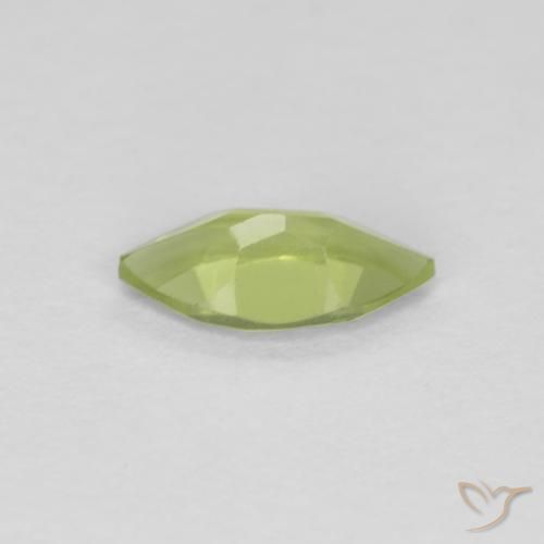 Peridoto verde natural 0,35ct, marquise, VVS