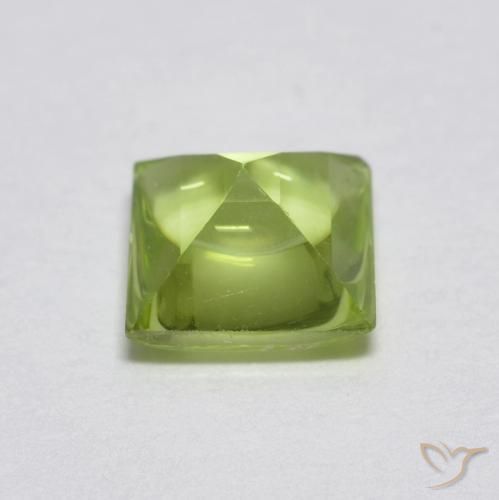 Peridoto Verde amarelado Natural 0.75ct, Quadrado, Transparente