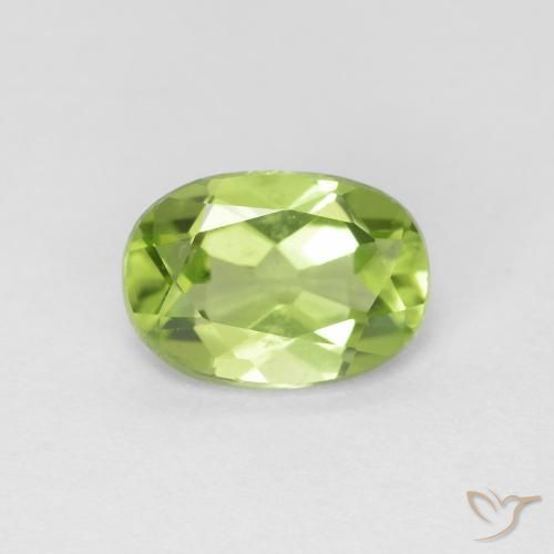 0.86ct Natural verde vivo Peridoto, oval, VVS-VS