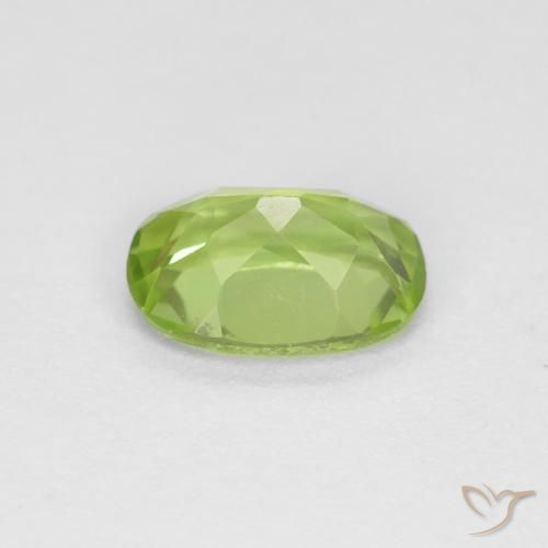 Peridoto verde vivo Natural 0.86ct, oval, VVS-VS