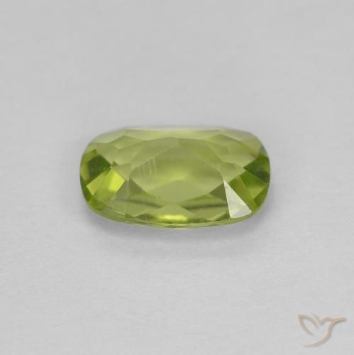 Peridoto Verde médio Natural 0.78ct, Almofada, VVS-VS