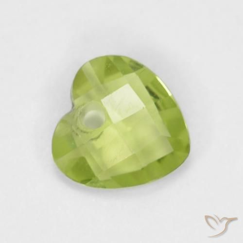 Peridoto Verde médio Natural 0.75ct, Coração, VS