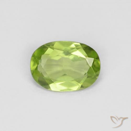 0.83ct Natural Verde médio Peridoto, oval, VVS-VS