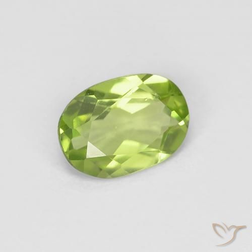 Peridoto Verde médio Natural 0.83ct, oval, VVS-VS