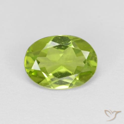 1.33ct Natural Verde amarelado Peridoto, oval, VVS-VS