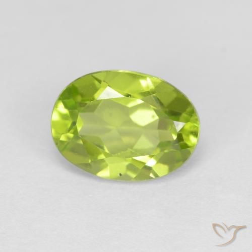 1.29ct Natural Verde amarelado Peridoto, oval, VVS-VS