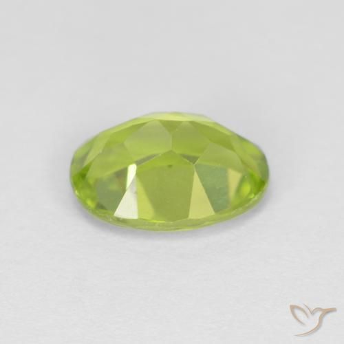 Peridoto Verde amarelado Natural 1.29ct, oval, VVS-VS