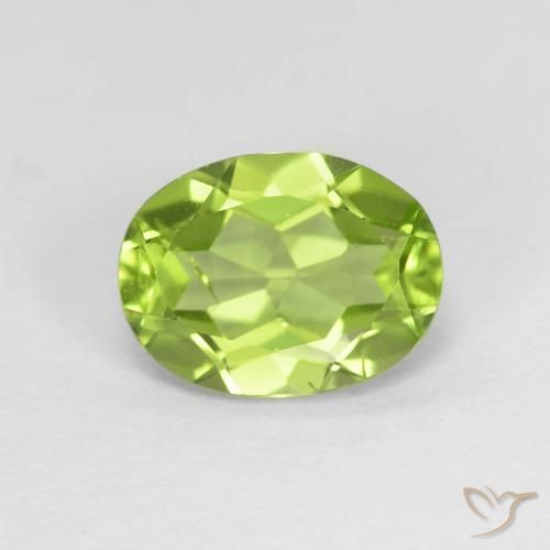 1.48ct Natural Verde amarelado vivo Peridoto, oval, VS