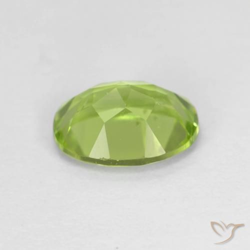 Peridoto Verde amarelado vivo Natural 1.48ct, oval, VS