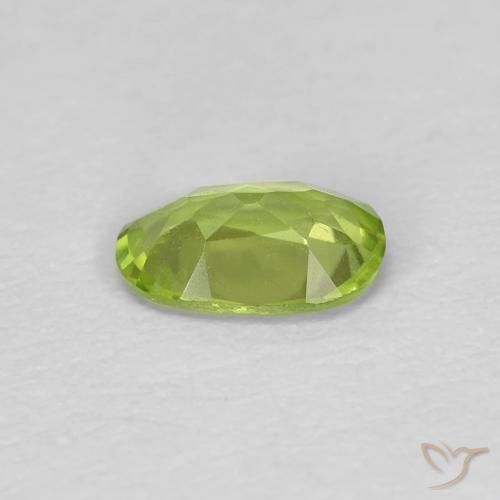 Peridoto verde vivo Natural 0.59ct, oval, VS