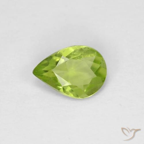 0.52ct Natural Verde médio Peridoto, Formato de pêra, VS