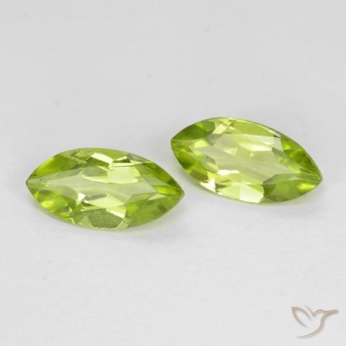 Pedras preciosas de Peridoto Verde Vivo Claro natural de 1.20 ct, Marquesa, VVS-VS