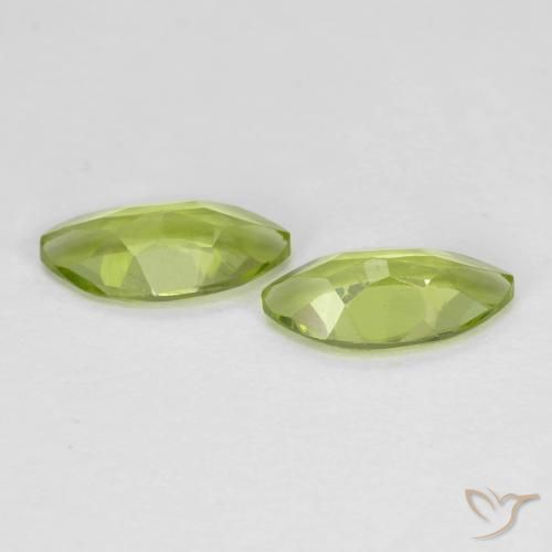 Pedras preciosas de Peridoto Verde Vivo Claro natural de 1.20 ct, Marquesa, VVS-VS