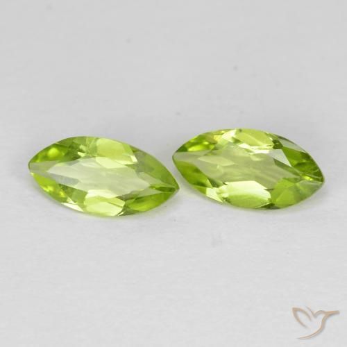 Pedras preciosas de Peridoto Verde claro natural de 1.15 ct, Marquesa, VS