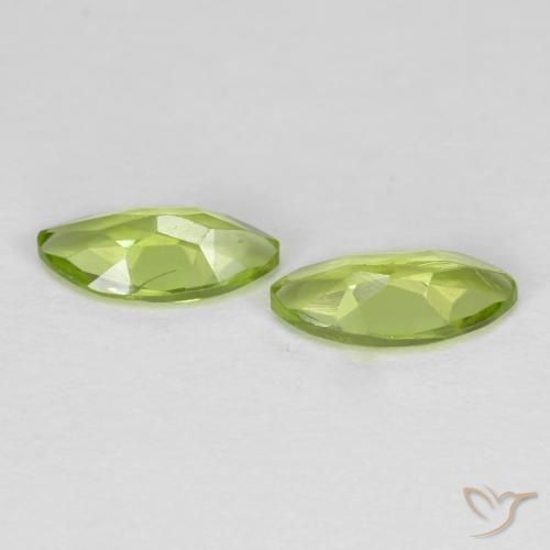 Pedras preciosas de Peridoto Verde claro natural de 1.15 ct, Marquesa, VS