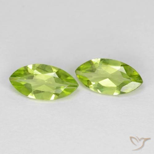 Pedras preciosas de Peridoto Verde claro natural de 1.17 ct, Marquesa, VS