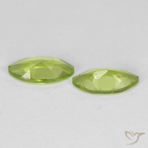 Pedras preciosas de Peridoto Verde claro natural de 1.17 ct, Marquesa, VS