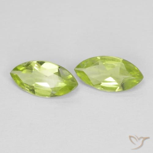 Pedras preciosas de Peridoto Verde amarelado natural de 1.04 ct, Marquesa, VS