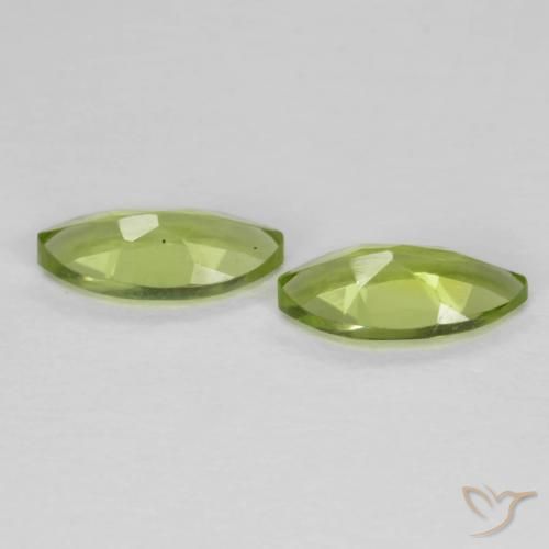 Pedras preciosas de Peridoto Verde claro natural de 1.20 ct, Marquesa, VS